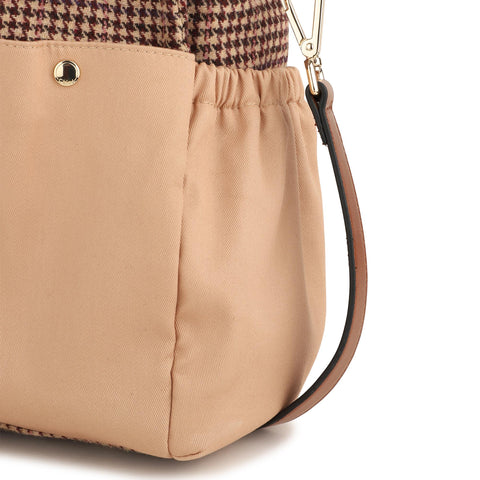 Baby Beige Checked Changing Bag