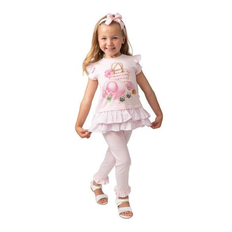 Caramelo Kids Baby Girls Pink Holiday Essentials Legging Set