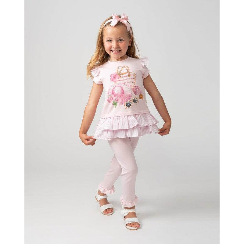 Caramelo Kids Girls Pink Holiday Essentials Legging Set
