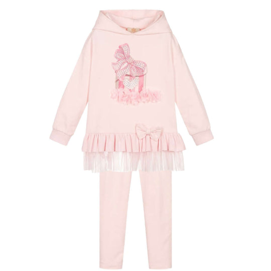 Girls Pink Ruffle Tulle Present Tracksuit