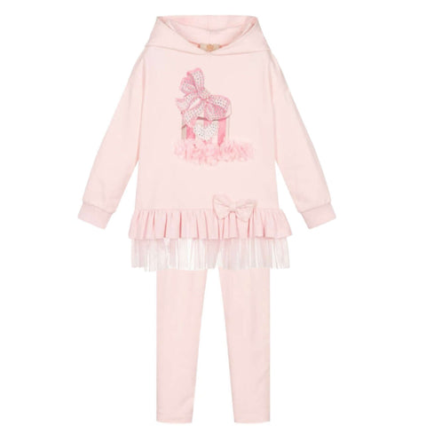 Caramelo Kids Girls Pink Ruffle Tulle Present Tracksuit