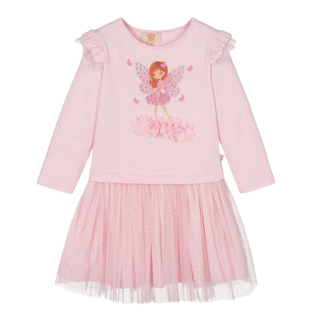 Caramelo Kids Girls Pink Tulle Fairy Sparkle Dress