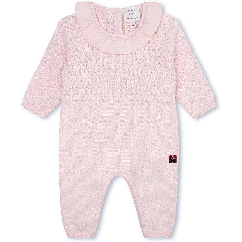 Carrement Beau Baby Girls Pink Knitted All In One