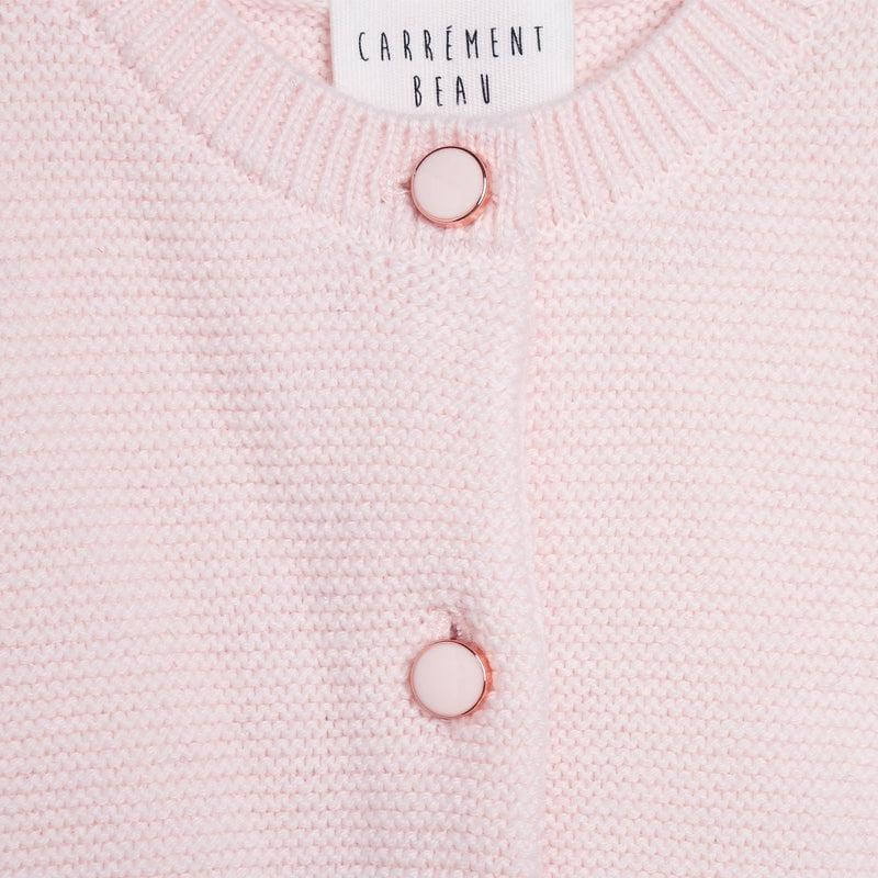 Carrement Beau Girls Pink Knitted Cardigan