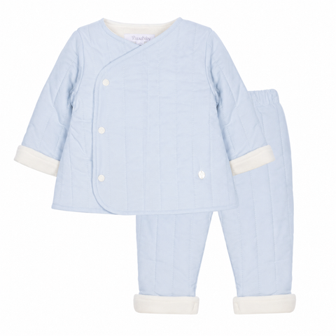 Baby Boys Blue Quilted Set