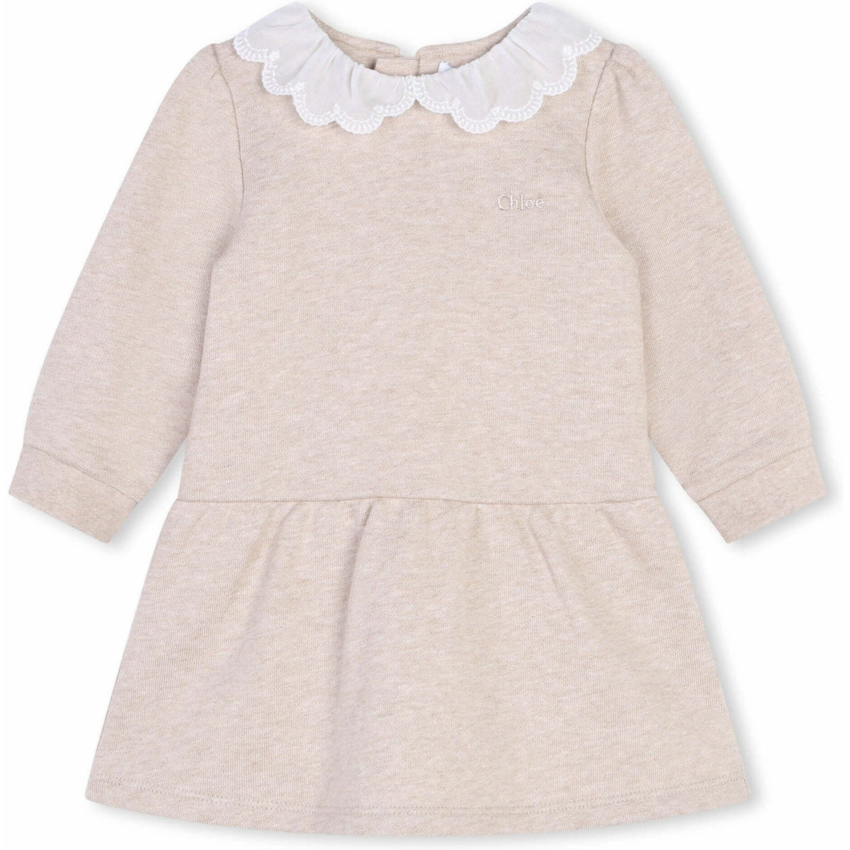 Chloe Baby Girls Organic Beige Dress