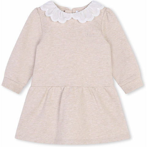 Chloe Baby Girls Organic Beige Dress