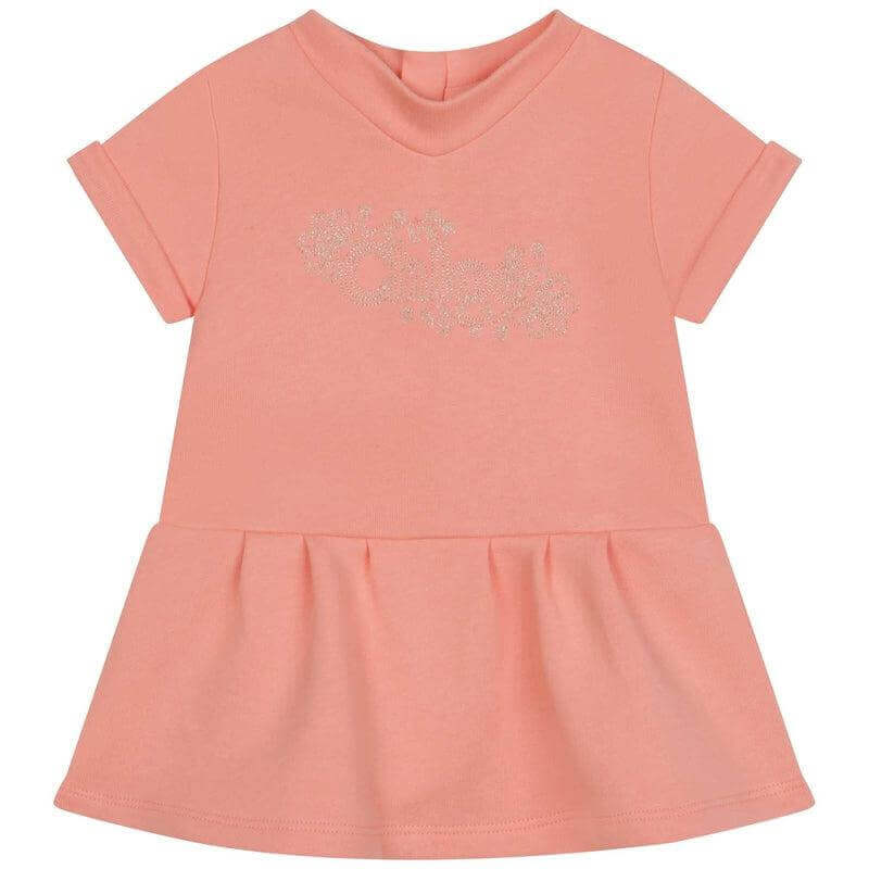 Chloe Baby Girls Peach Dress