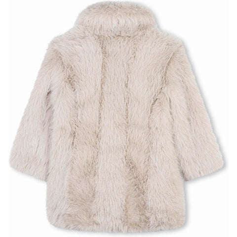 Chloe Girls Beige Faux Fur Coat