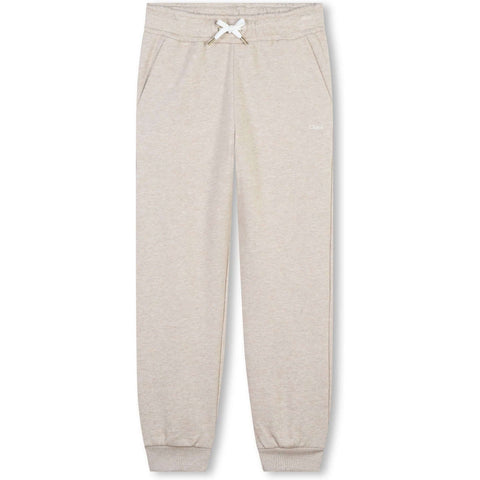 Chloe Girls Beige Organic Joggers