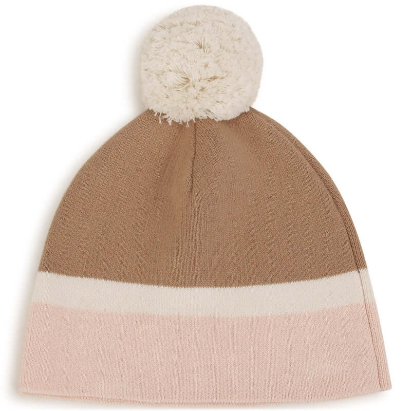 Chloe Girls Camel Knit Hat