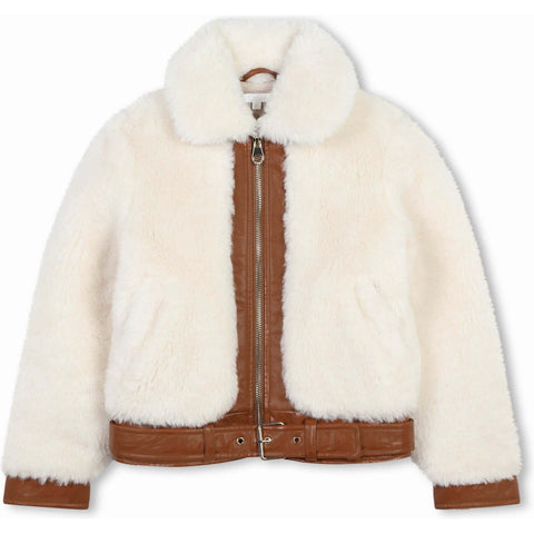 Girls fur bomber jacket hotsell