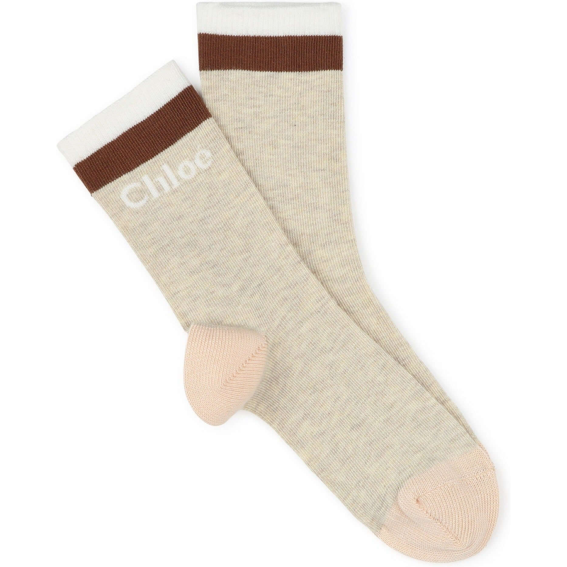 Chloe Girls Grey Logo Socks