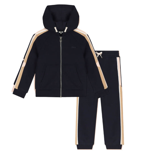 Girls Navy Organic Tracksuit