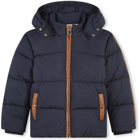 Chloe Girls Navy Quilted Puffer Coat