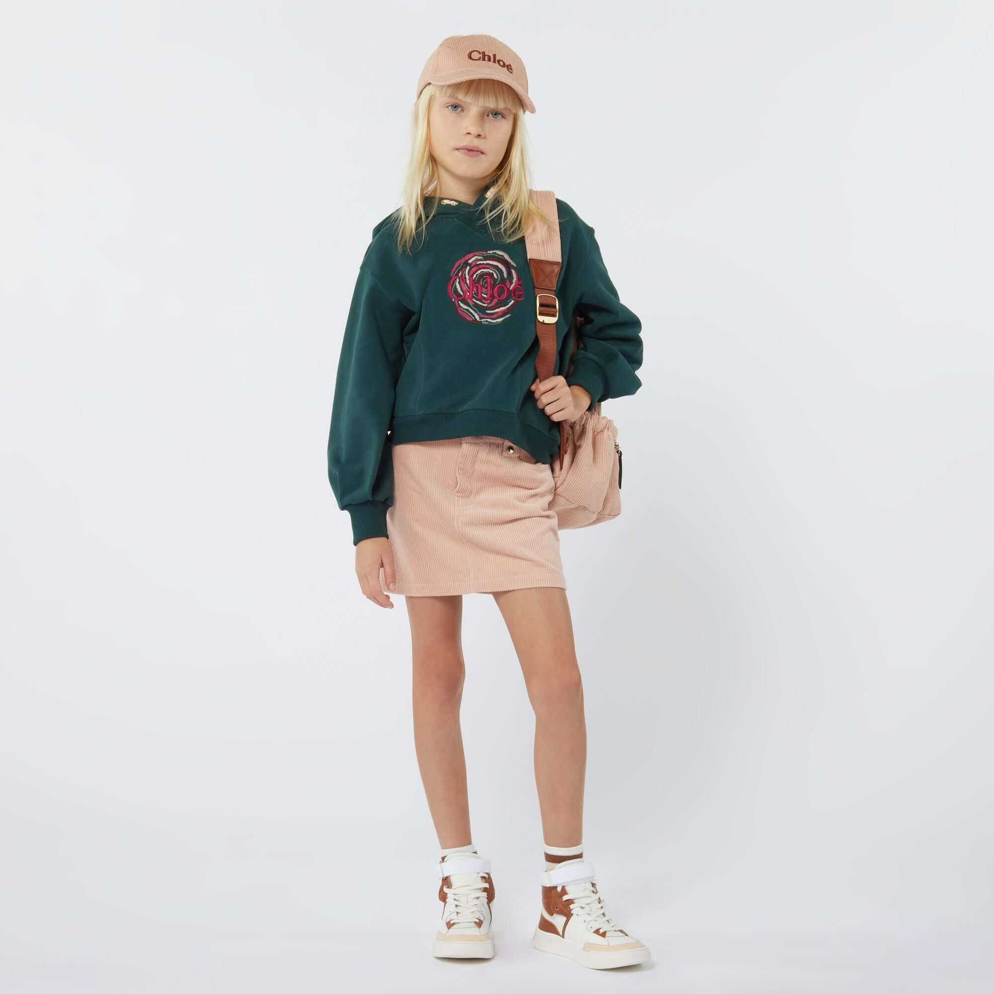 Chloe Girls Peach Corded Cap