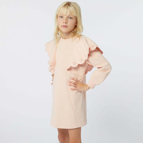 Chloe Girls Peach Frill Dress