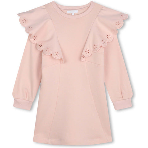 Chloe Girls Peach Frill Dress