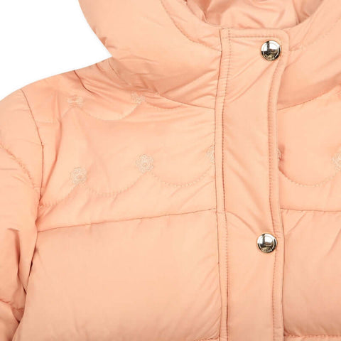 Chloe Girls Peach Quilted Puffer Jacket