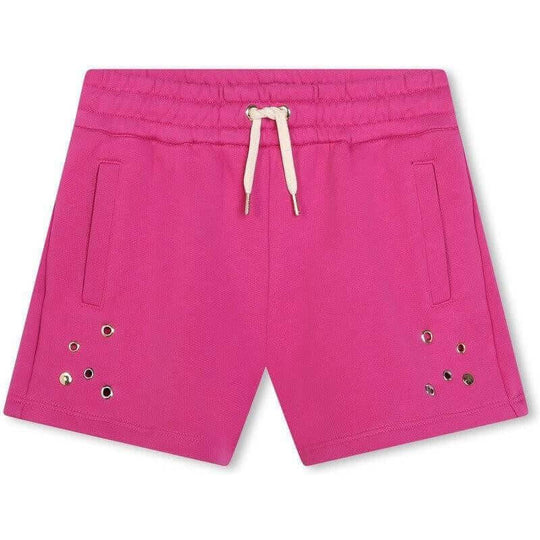 Girls Pink Eyelet Shorts