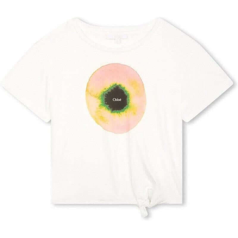 Chloe Girls White Organic Cotton Fusion T-Shirt