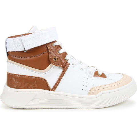 Chloe Girls White Trainers