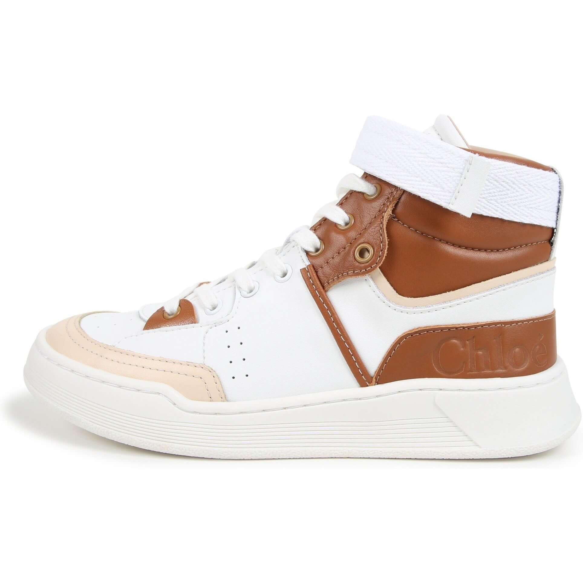 Chloe Girls White Trainers