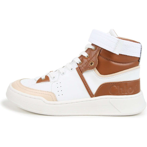 Chloe Girls White Trainers