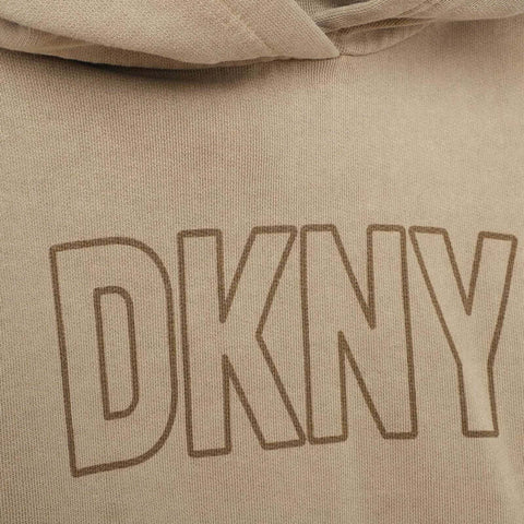 DKNY Boys Beige Hooded Sweatshirt