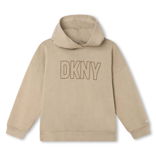 Boys Beige Hooded Sweatshirt