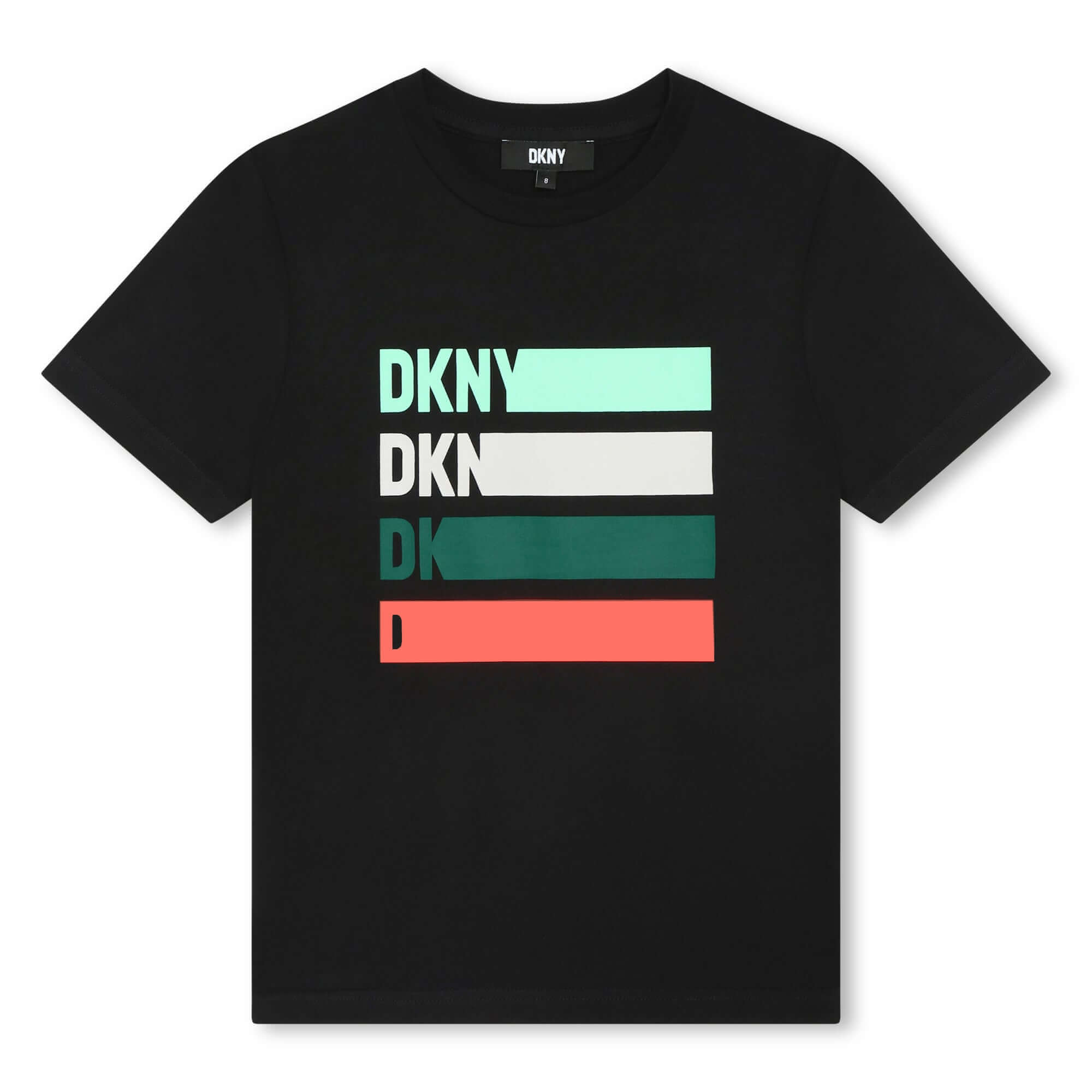 DKNY Boys Black Colour Stripe T-Shirt
