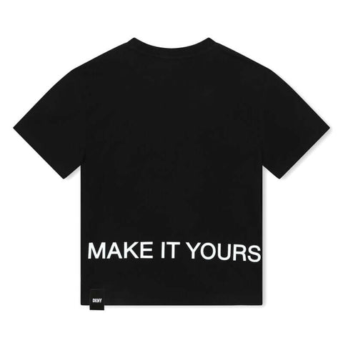 DKNY Boys Black Short Sleeve Tee-Shirt