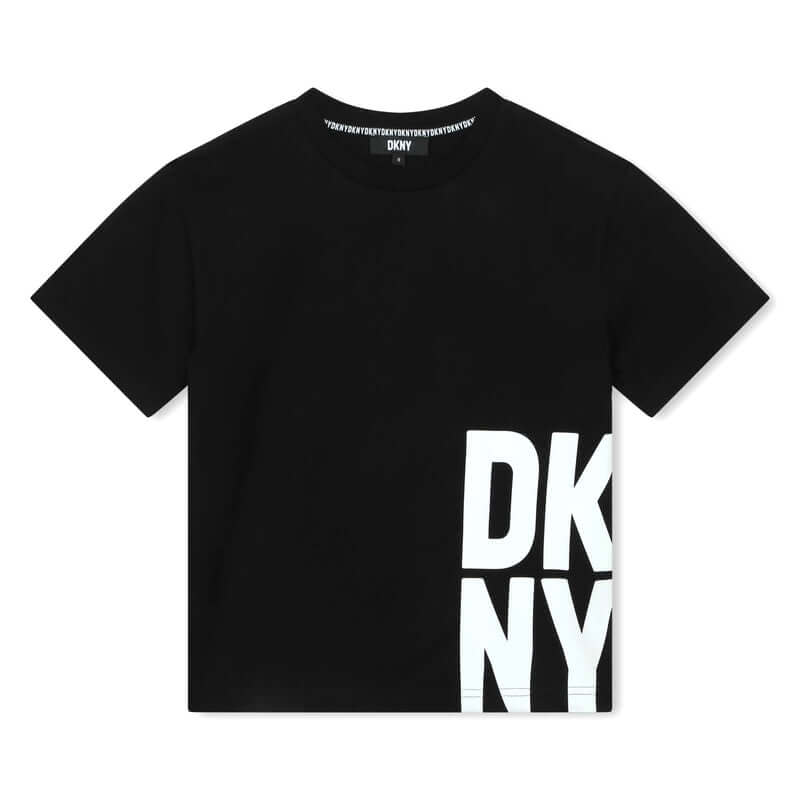 DKNY Boys Black Short Sleeve Tee-Shirt