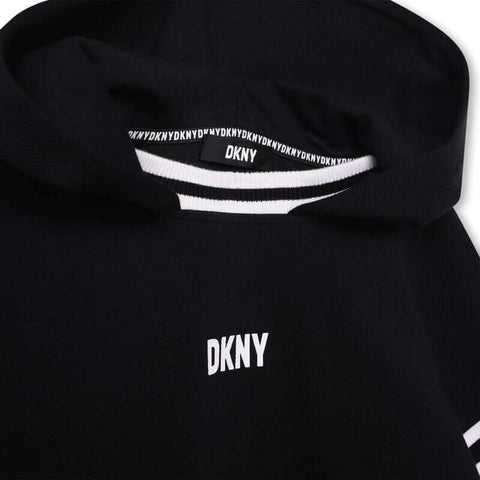 DKNY Boys Black & White Logo Hoodie