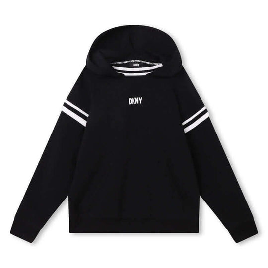 Boys Black & White Logo Hoodie