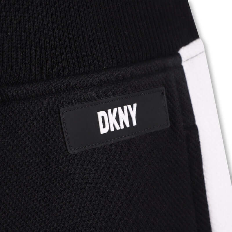 DKNY Boys Black & White Logo Jogging Bottoms