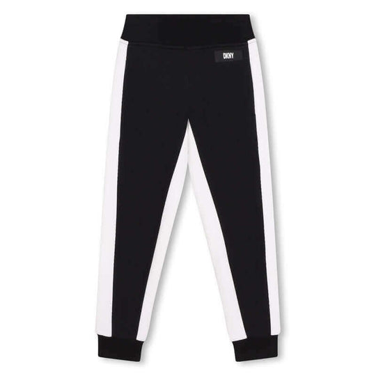 Boys Black & White Logo Jogging Bottoms