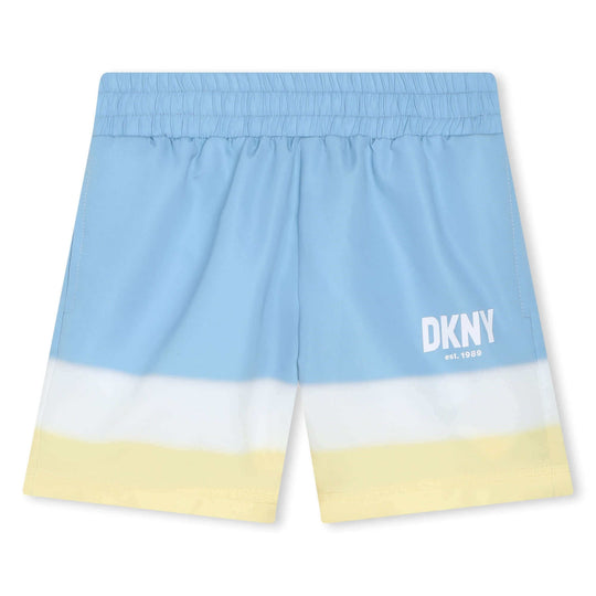 Boys Blue & Lemon Block Swim Shorts