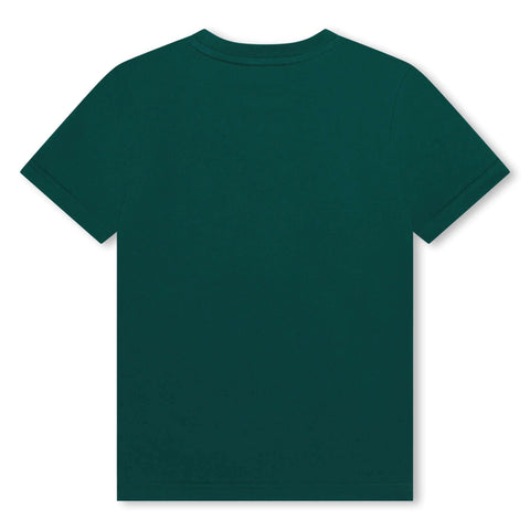 DKNY Boys Green Bold Logo Front T-Shirt