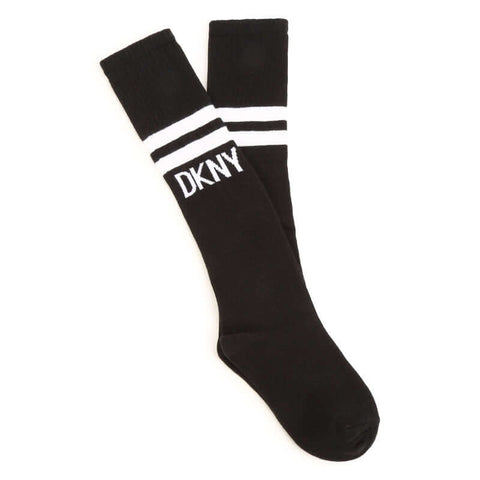 DKNY Girls Black Knee Socks
