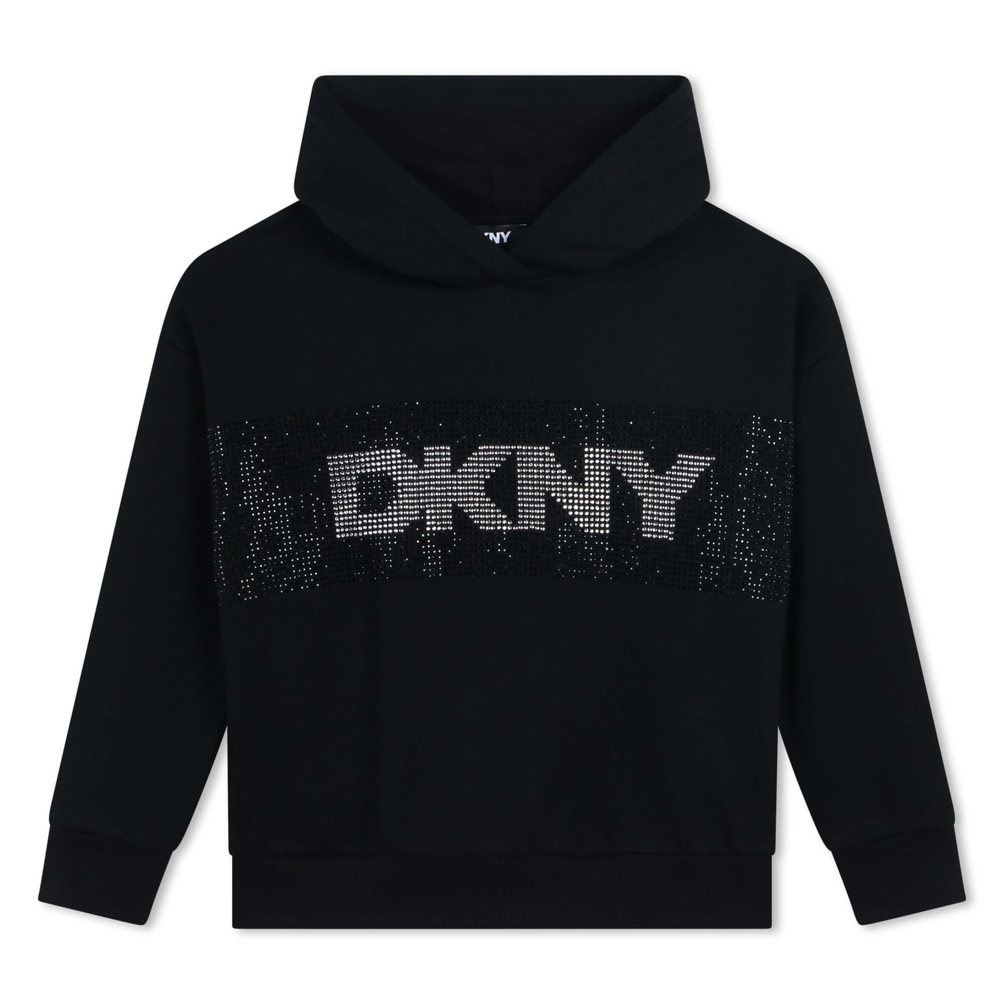 DKNY Girls Black Logo Hoodie