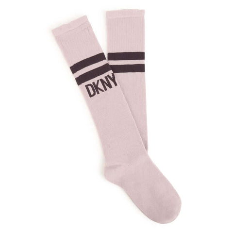 DKNY Girls Dusky Pink Knee Socks