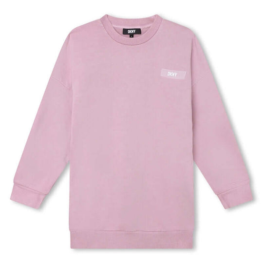 Girls Dusty Pink Long Sleeved Dress