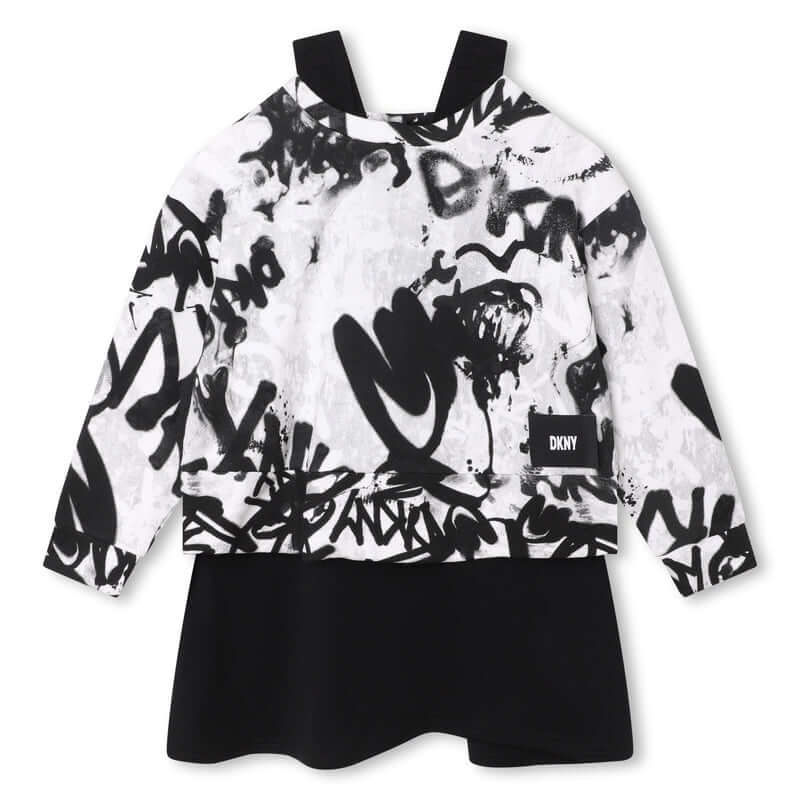 DKNY Girls Graffiti 2 in 1 Dress