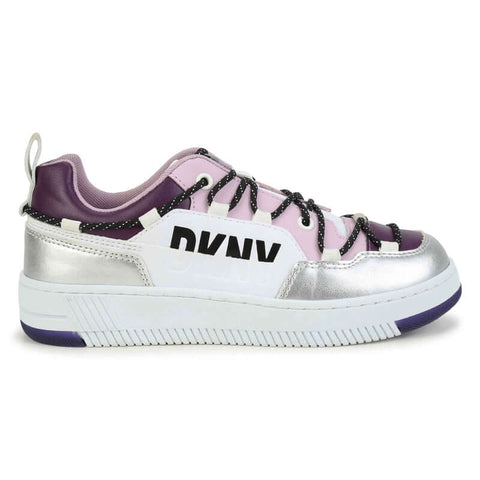 DKNY Girls Metalic Trainers