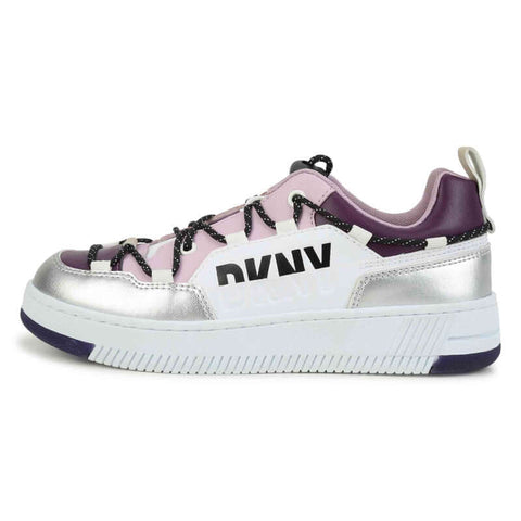 DKNY Girls Metalic Trainers