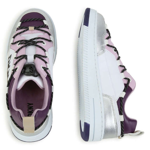 DKNY Girls Metalic Trainers