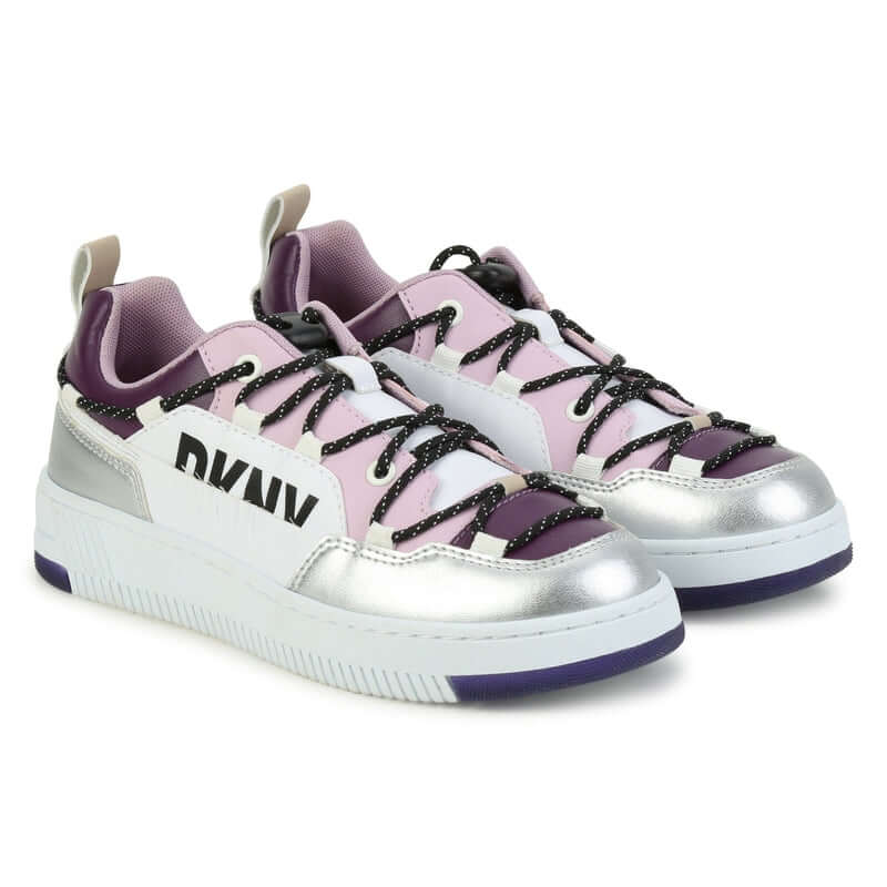 DKNY Girls Metalic Trainers