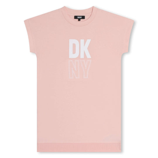 Girls Pink Logo  Dress