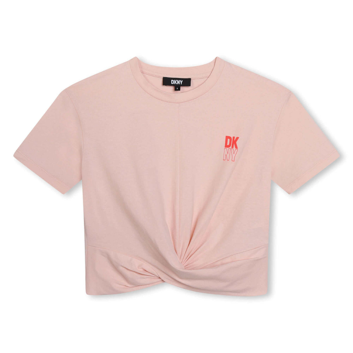 DKNY Girls Pink Twist Front T-Shirt
